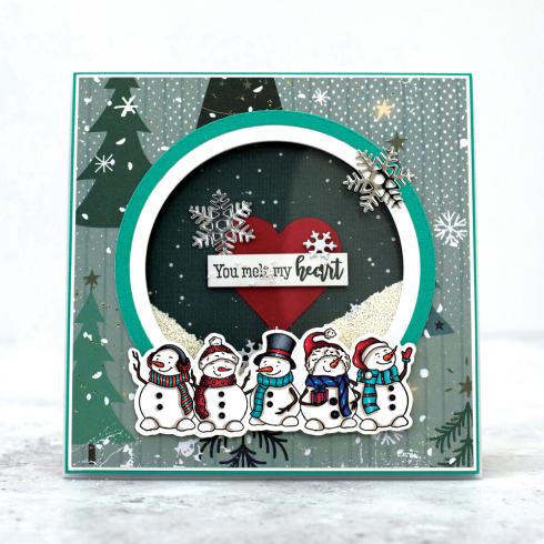 Crafters Companion - Stempelset & Stanzschablone "Snowmen" Stamp & Dies