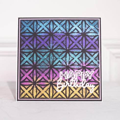 Crafters Companion - Schablone 5x5 Inch "Bold Patterns" Stencil