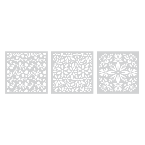 Crafters Companion - Schablone 5x5 Inch "Contemporary Florals" Stencil