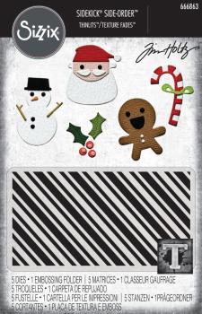 Sizzix - Stanzschablone & Prägefolder "Christmas Minis" Thinlits Craft Dies & Embossingfolder by #designer