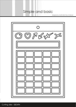 Simple and Basic - Stanzschablone 10,5x14,8cm "Calender for Everything" Dies