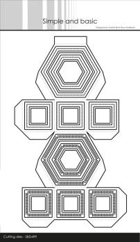 Simple and Basic - Stanzschablone 12x20,5cm "Hexagon Box" Dies