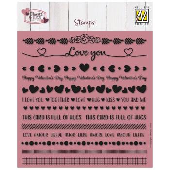 Nellie Snellen - Stempelset "Strips Love & Hugs" Clear Stamps 