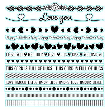 Nellie Snellen - Stempelset "Strips Love & Hugs" Clear Stamps 