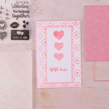 Nellie Snellen - Prägefolder "Hearts & Dots" 3D Embossing Folder 