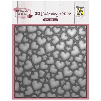 Nellie Snellen - Prägefolder "Pop Up Hearts" 3D Embossing Folder 