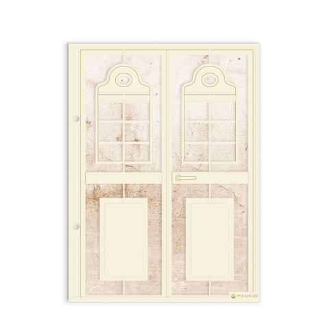 Piatek P13 - Light Chipboard Album Base w/Papers 6x8 Inch "Door"