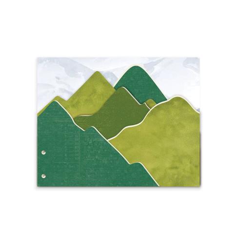 Piatek P13 - Light Chipboard Album Base w/Papers 8x8 Inch "Mountains"