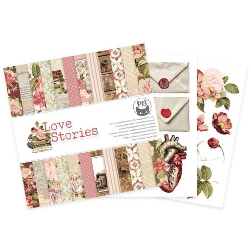 Piatek P13 - Designpapier "Love Stories" Paper Pack 6x6 Inch - 24 Bogen