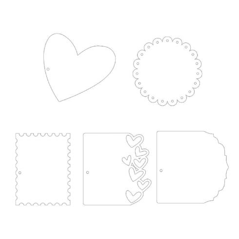 Piatek P13 - Light Chipboard Album Base 6x6 Inch "Love Stories"