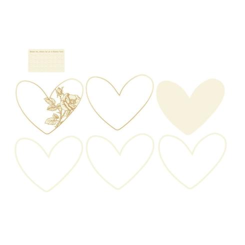 Piatek P13 - Stanzteile "Shaker Base Heart" Chipboard Embellishments 