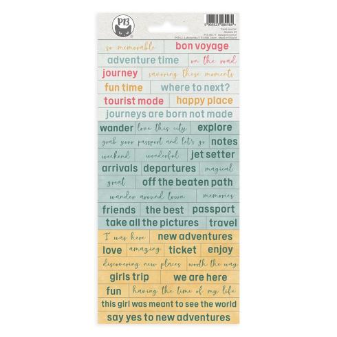 Piatek P13 - Aufkleber "Travel Journal" Chipboard Sticker 01