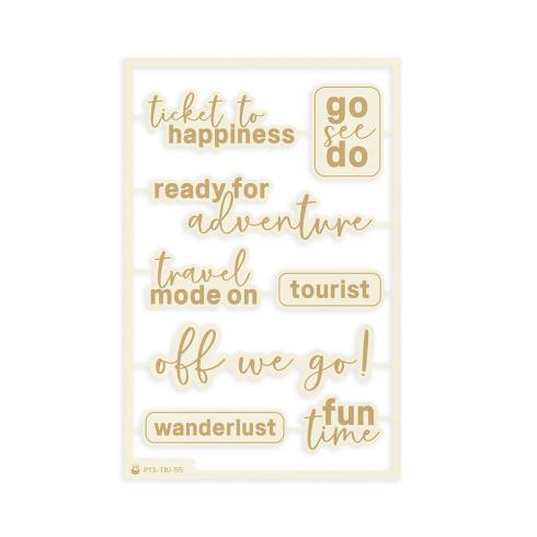 Piatek P13 - Stanzteile "Travel Journal" Chipboard Embellishments 