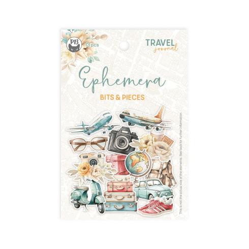 Piatek P13 - Stanzteile "Travel Journal" Die Cuts Ephemera Bits & Pieces