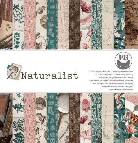 Piatek P13 - Designpapier "Naturalist" Paper Pack 12x12 Inch - 12 Bogen