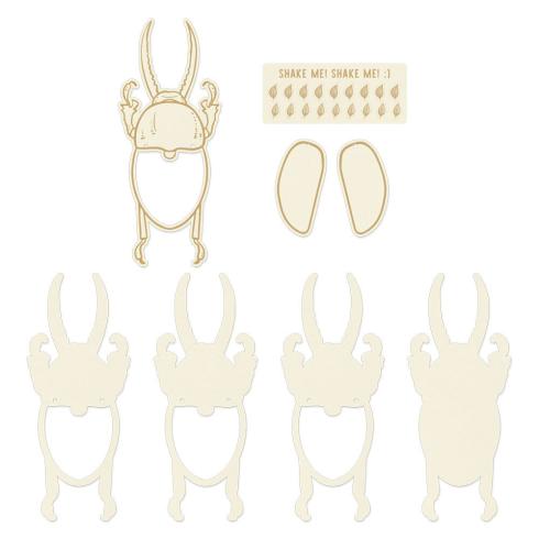 Piatek P13 - Stanzteile "Shaker Base Bug" Chipboard Embellishments 