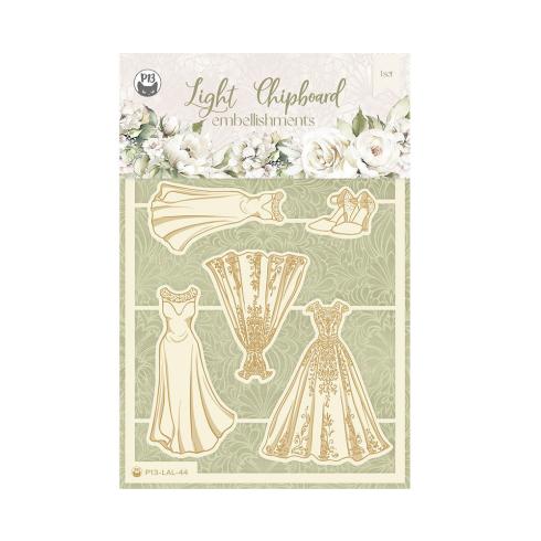 Piatek P13 - Stanzteile "Love and Lace" Chipboard Embellishments 01