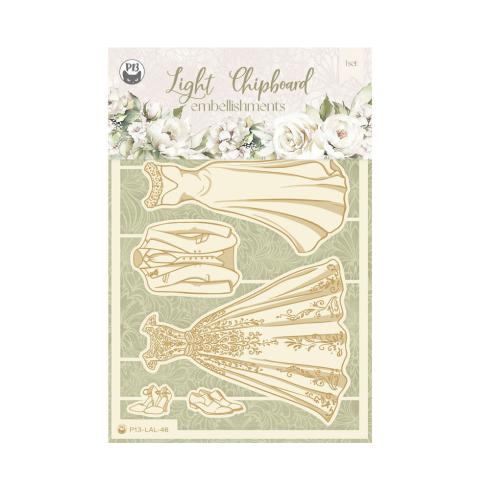 Piatek P13 - Stanzteile "Love and Lace" Chipboard Embellishments 03