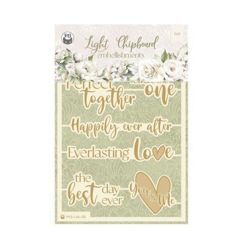 Piatek P13 - Stanzteile "Love and Lace" Chipboard Embellishments 06