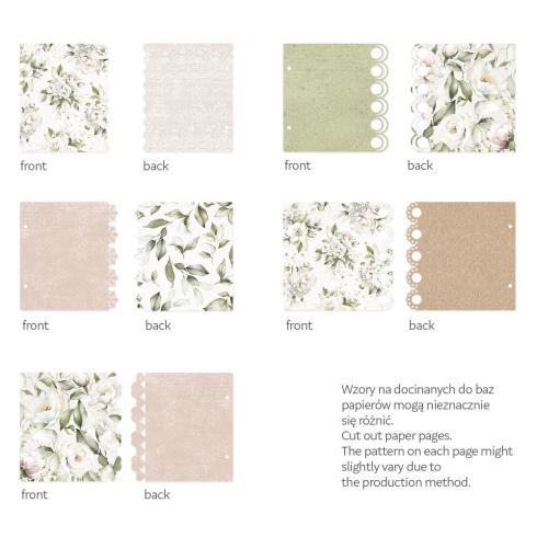 Piatek P13 - Light Chipboard Album Base w/Papers 6x6 Inch "Love and Lace"