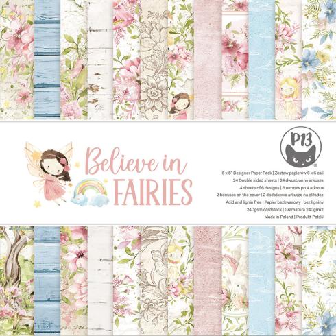 Piatek P13 - Designpapier "Believe in Fairies" Paper Pack 6x6 Inch - 24 Bogen