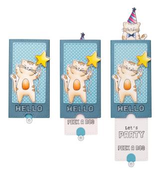 Studio Light - Stempelset "Peek A Boo Slider" Clear Stamps