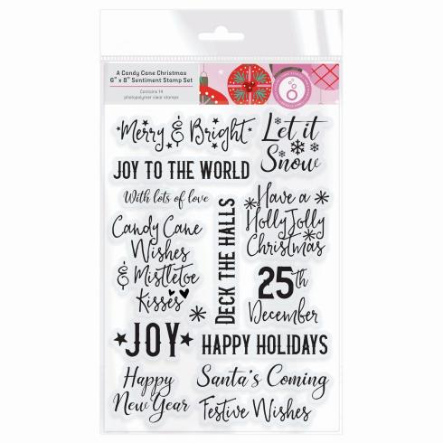 Tonic Studios - Stempelset "A Candy Cane Christmas Sentiments" Clear Stamps