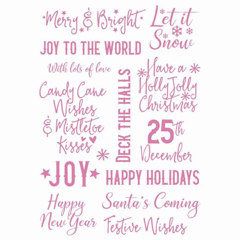 Tonic Studios - Stempelset "A Candy Cane Christmas Sentiments" Clear Stamps