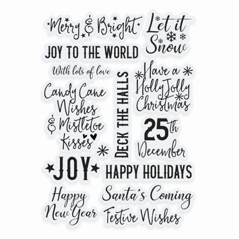 Tonic Studios - Stempelset "A Candy Cane Christmas Sentiments" Clear Stamps