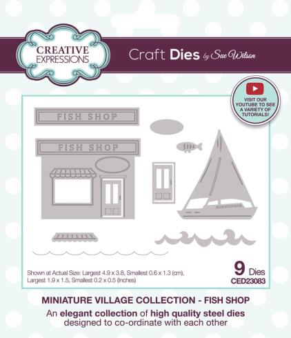 Creative Expressions - Stanzschablone "Miniature Village Fish Shop" Craft Dies Design by Sue Wilson