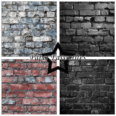 Paper Favourites - Designpapier "Brick Wall" Paper Pack 6x6 Inch - 24 Bogen