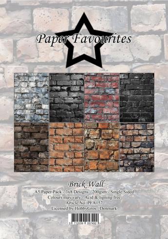 Paper Favourites - Designpapier "Brick Wall" Paper Pack A5 - 24 Bogen