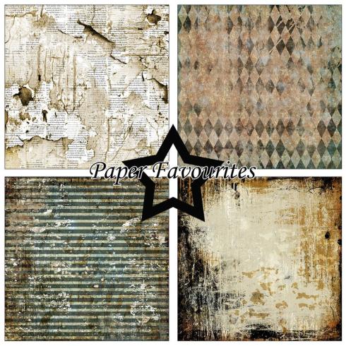 Paper Favourites - Designpapier "Grunge" Paper Pack 12x12 Inch 8 Bogen