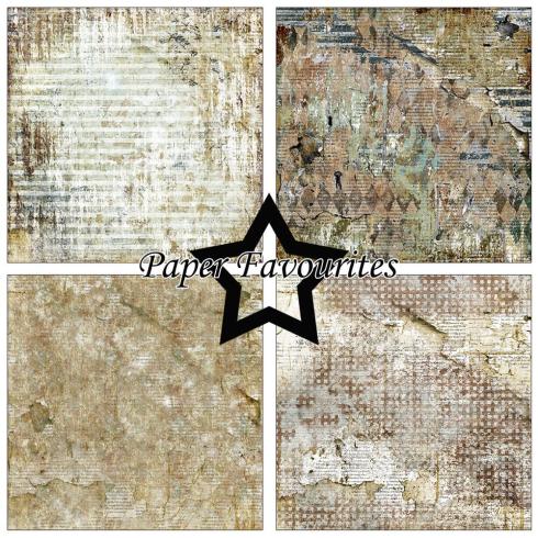 Paper Favourites - Designpapier "Grunge" Paper Pack 12x12 Inch 8 Bogen