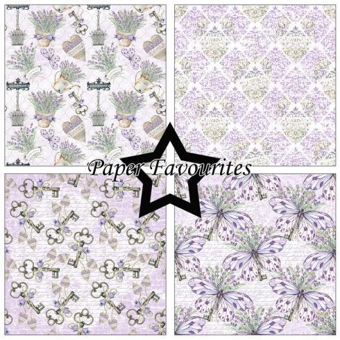 Paper Favourites - Designpapier "Lavender" Paper Pack 6x6 Inch - 24 Bogen