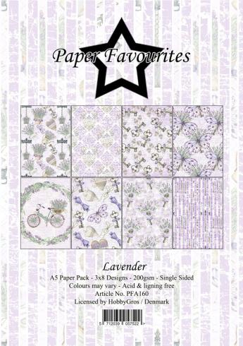 Paper Favourites - Designpapier "Lavender" Paper Pack A5 - 24 Bogen