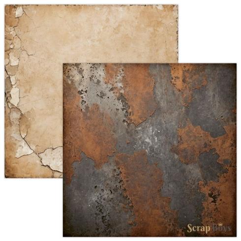 ScrapBoys - Designpapier "Rusty Pack" Paper Pack 12x12 Inch - 12 Bogen