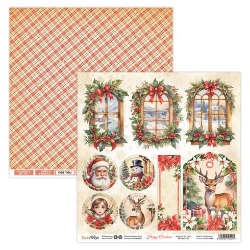 ScrapBoys - Designpapier "Happy Christmas" Paper Pack 12x12 Inch - 12 Bogen