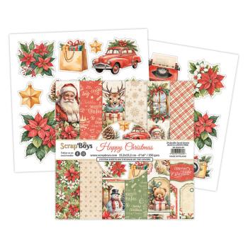 ScrapBoys - Designpapier "Happy Christmas" Paper Pack 6x6 Inch - 24 Bogen