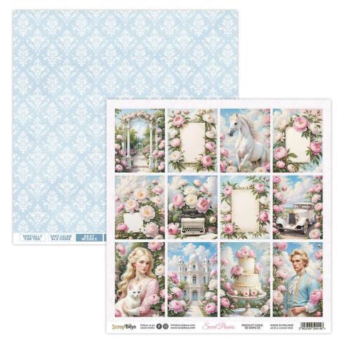 ScrapBoys - Designpapier "Sweet Peonies" Paper Pack 12x12 Inch - 12 Bogen