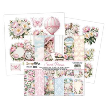 ScrapBoys - Designpapier "Sweet Peonies" Paper Pack 6x6 Inch - 24 Bogen