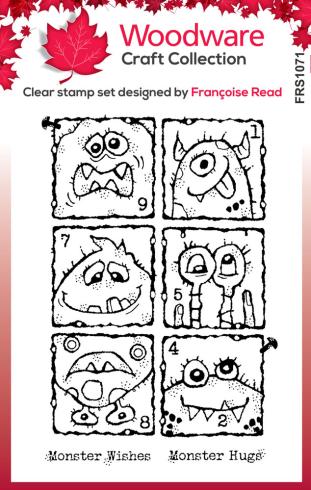 Woodware - Stempelset "Monster Gallery" Clear Stamps Design by Francoise Read