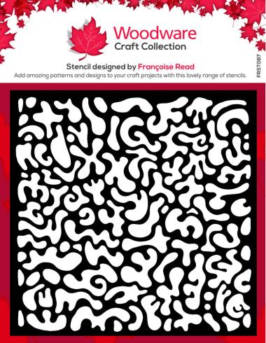 Woodware - Schablone 6x6 Inch "Funky Swirls" Stencil Design by Francoise Read