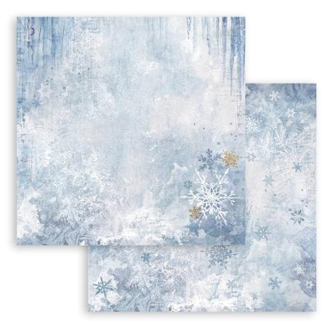 Stamperia - Designpapier "Blue Snowflakes" Paper Sheets 12x12 Inch - 10 Bogen