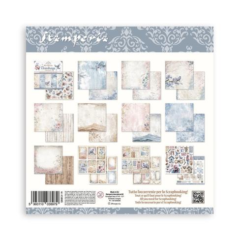 Stamperia - Designpapier "Create Happiness Dewdrops" Paper Pack 8x8 Inch - 10 Bogen