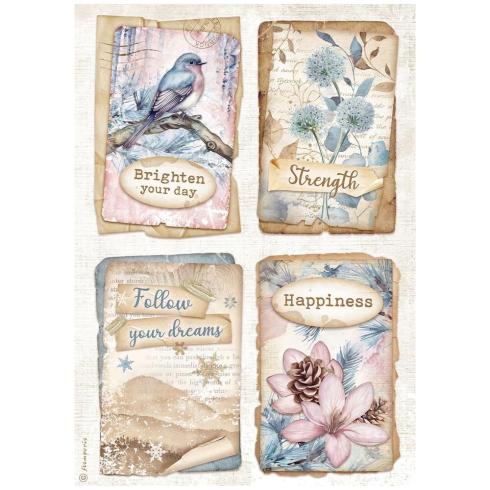 Stamperia - Decopatch Papier "4 Cards" Decoupage A4 - 6 Bogen  