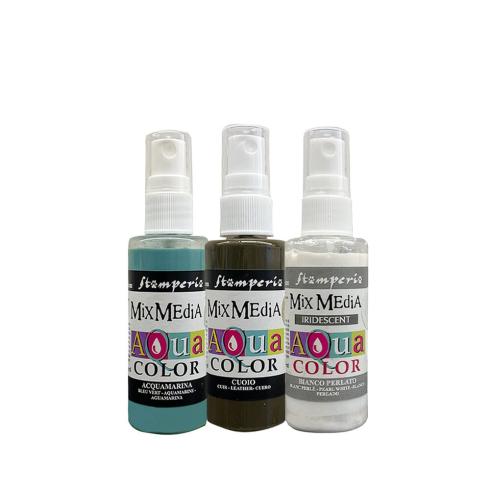 Stamperia - Aquarellfarbe "Create Happiness Dewdrops" Aquacolor Paint Kit 3x30ml