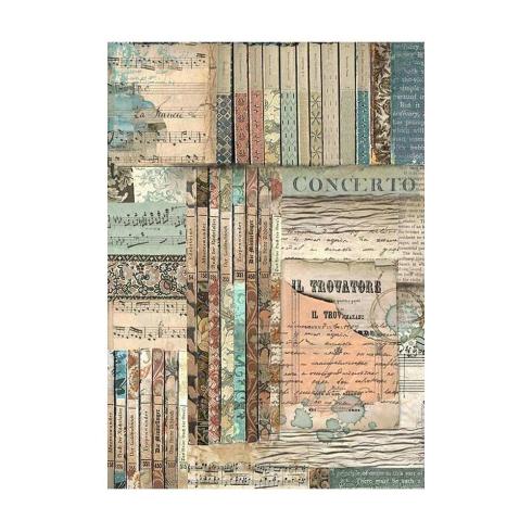 Stamperia - Decopatch Papier "Backgrounds" Decoupage A6 - 8 Bogen  