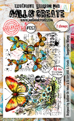 AALL and Create - Stempelset A6 "Tangerine Wings" Clear Stamps