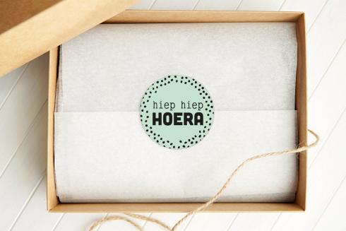 Studio Light - Aufkleber "Hiep Hiep Hoera" Round Stickers on Roll